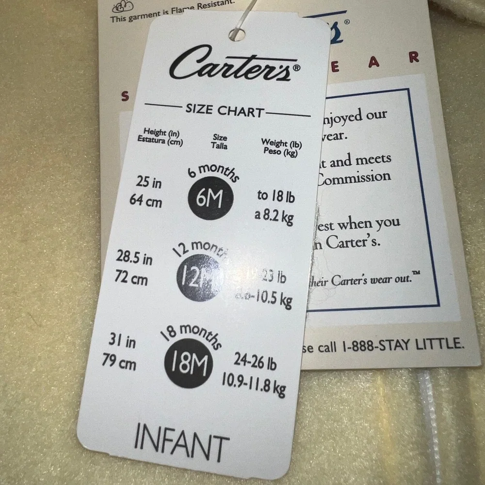 Carter's Footed‎ Sleeper Infant 12M Yellow NEW Vintage Fuzzy Fleece Dinosaur